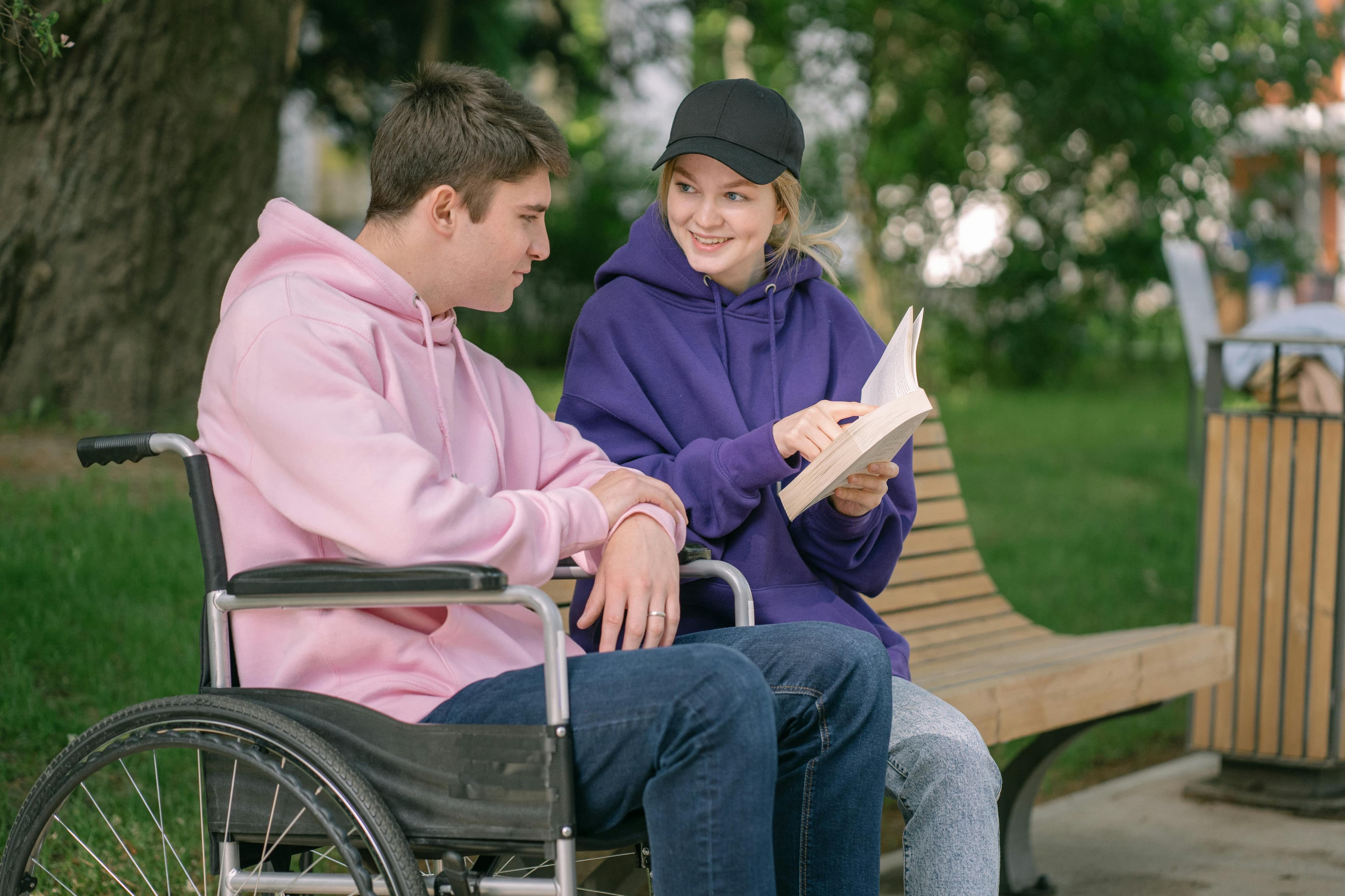 Support worker spending quality time with NDIS participant for companionship and social connection